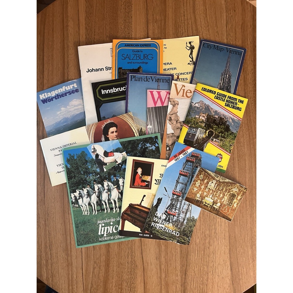 Austria Travel Brochures Vtg Ephemera Hotel & Other Guides 15 pcs